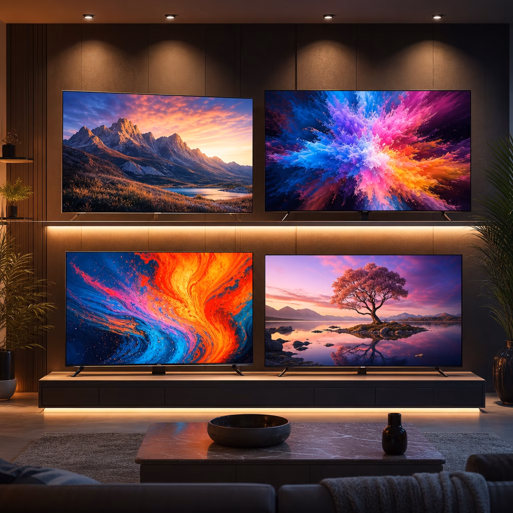 Comparativa rápida: los 4 mejores televisores QLED de 2026