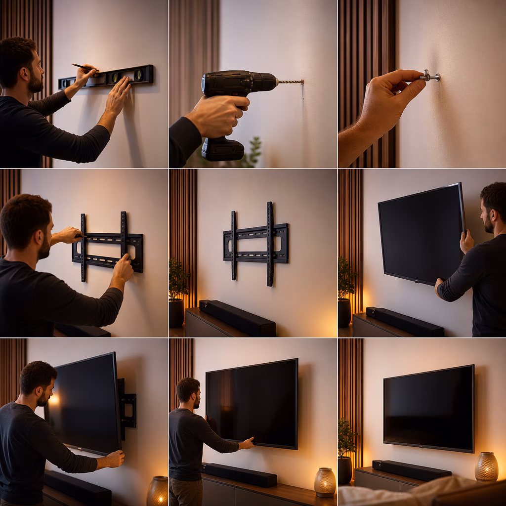 Paso a paso: instalación del soporte y montaje de la TV
